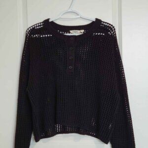 RETROD Simons mesh black sweater, womens